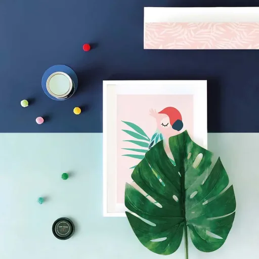 Lilipinso poster slapende papegaai roze rood groen