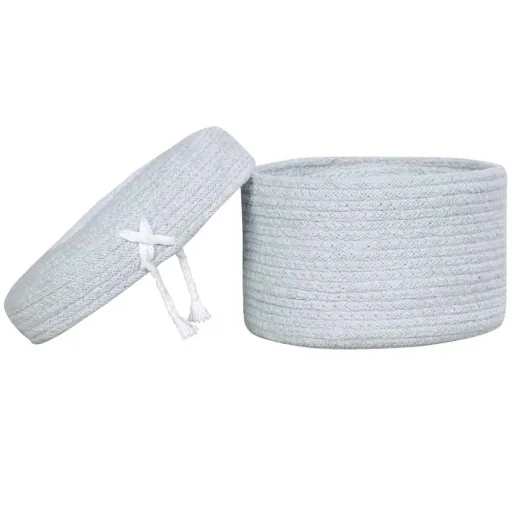Lorena Canals mand met deksel groot blauw