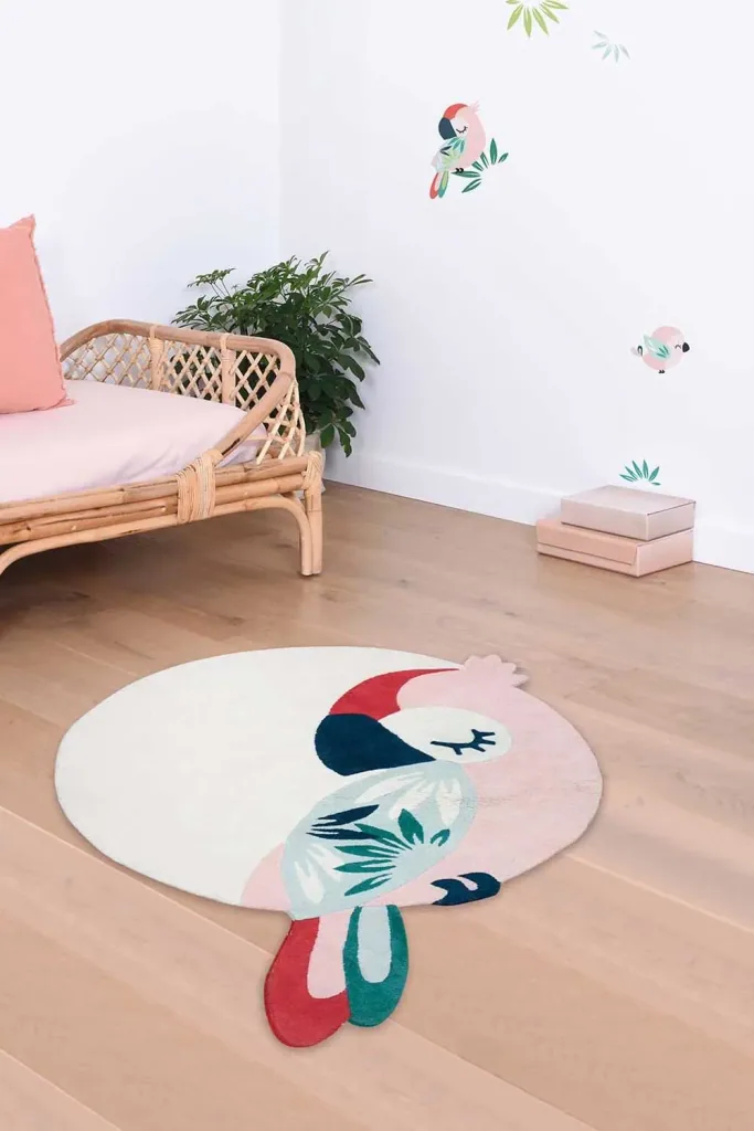Lilipinso tapijt slapende papegaai roze