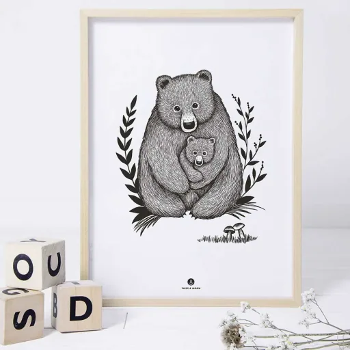 Lilipinso poster beer liefde zwart wit
