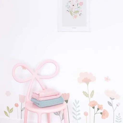 Lilipinso poster bloemen roze pastel