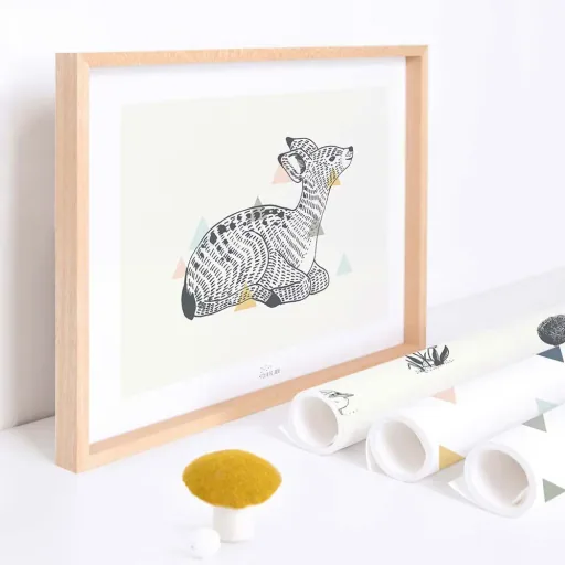 Lilipinso Poster zitten fawn zwart