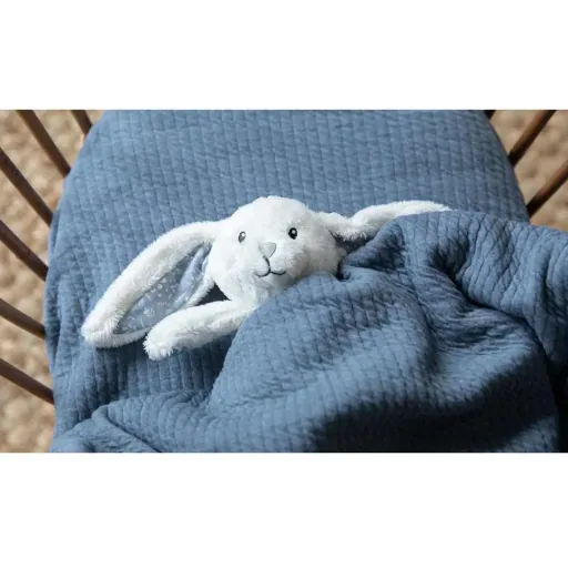Little Dutch Babydeken uni blauw "Pure Blue, Maat: 70 x 100 cm