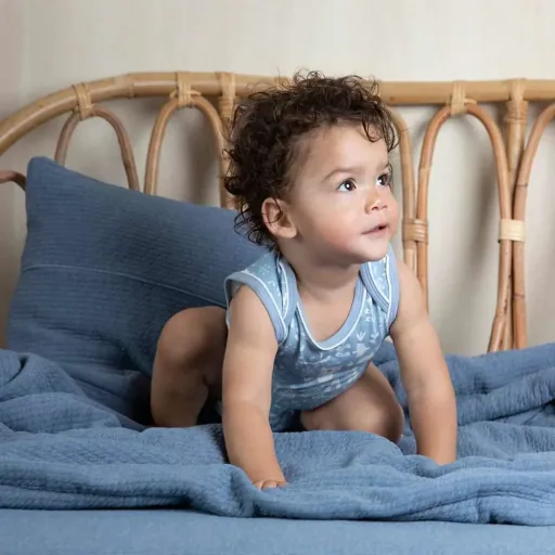 Little Dutch Babydeken uni blauw "Pure Blue, Maat: 70 x 100 cm