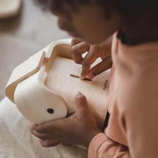 Plan Toys Spaarpot Olifant hout naturel