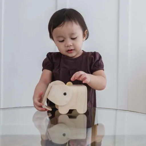 Plan Toys Spaarpot Olifant hout naturel