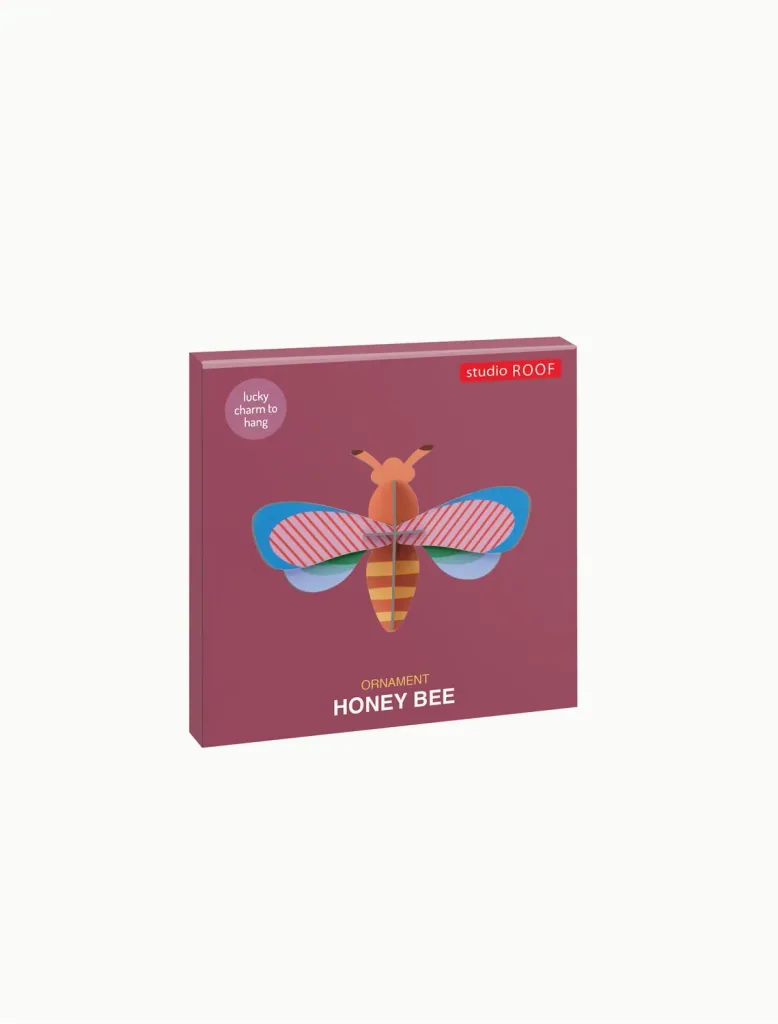 Studio ROOF Ornament, knutselset, 3D wanddecoratie - honingbij