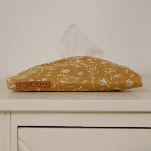Little Dutch wet wipe box cover "Wild Flowers" oker