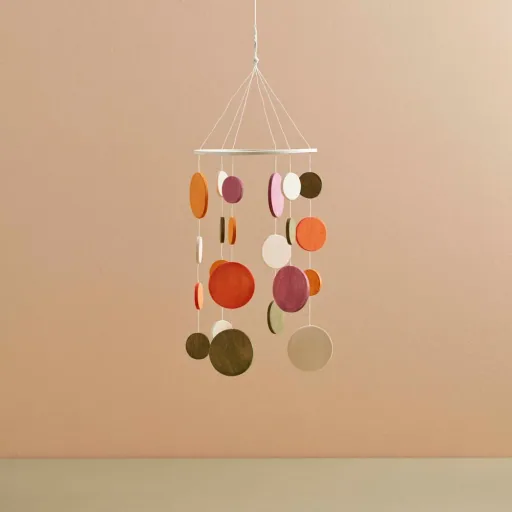 Kids Concept kindermobiel cirkels hout oranje