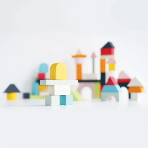Le Toy Van 60 houten blokken pastelkleurig