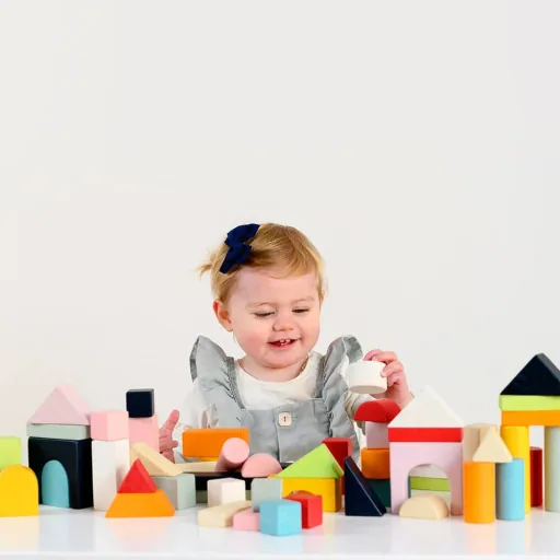 Le Toy Van 60 houten blokken pastelkleurig