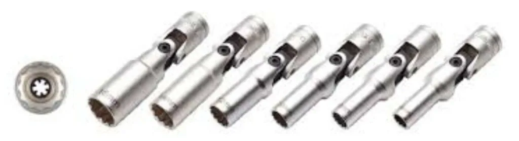 Gloeibougiesleutel 3/8" met Gelenk - 10mm Dopsleutel