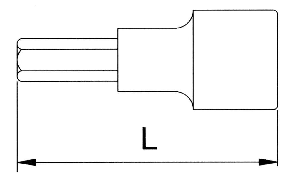 zeskantsleutel Dop 1/2 Inch H10