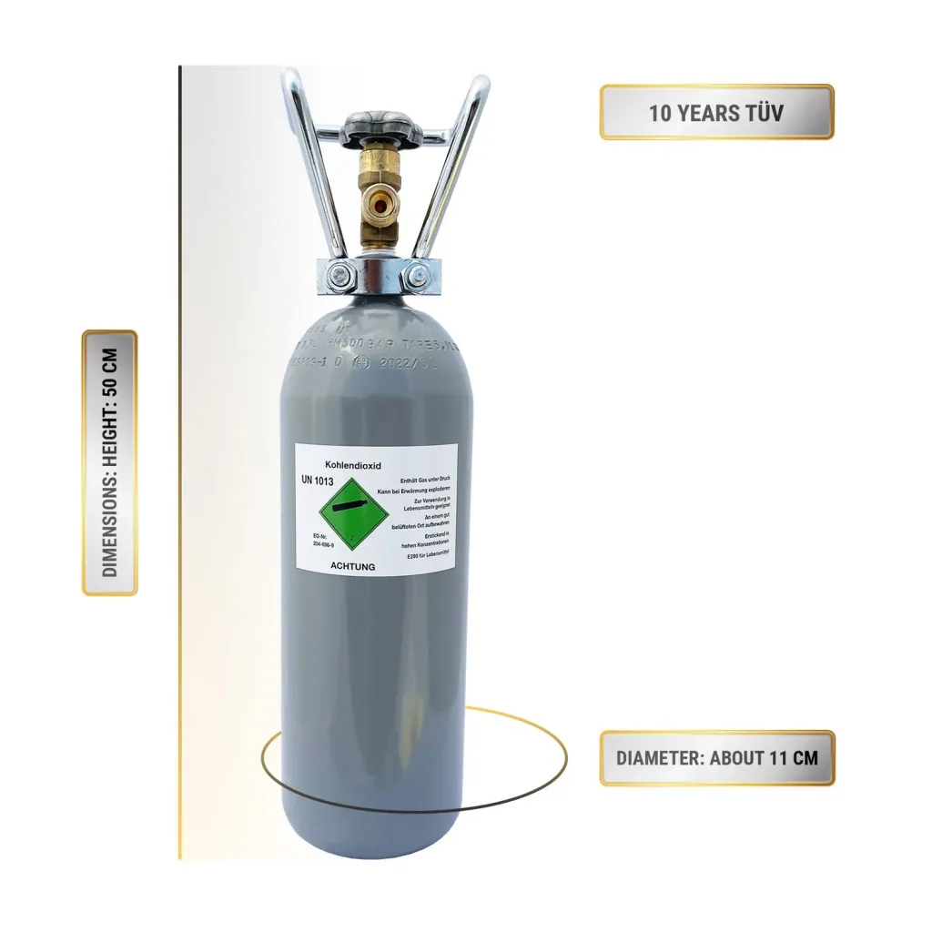 CO2 fles (koolstofdioxide), 2 kg