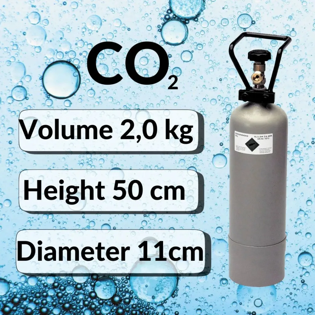 CO2 fles (koolstofdioxide), 2 kg