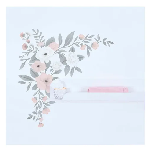Lilipinso muursticker L delicate bloemstukken roze wit