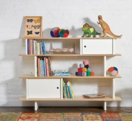 Oeuf boekenkast berken wit