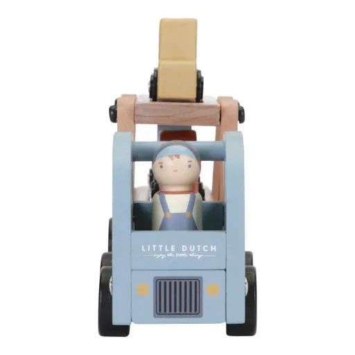 Little Dutch houten autotransporter blauw