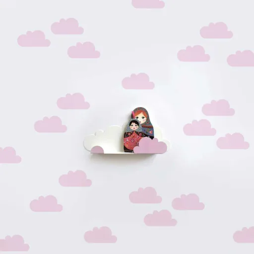 tresxics muursticker wolken roze
