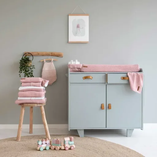 Little Dutch kaphanddoek uni roze "Puur Roze
