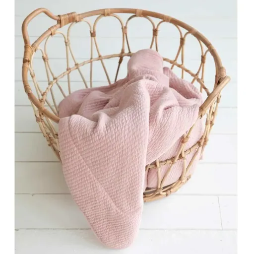 Little Dutch kaphanddoek uni roze "Puur Roze