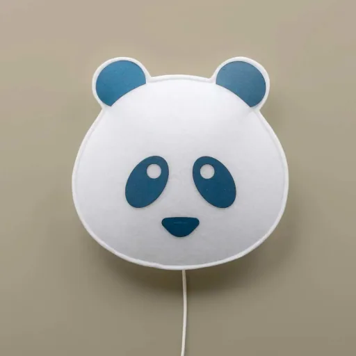 Buokids Soft wandlamp Panda Beer blauw