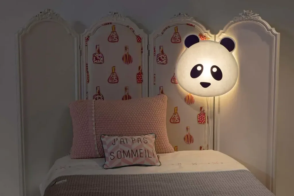 Buokids Soft wandlamp Panda Beer blauw