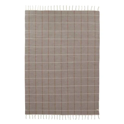 OYOY kindertapijt Grid caramel/beige