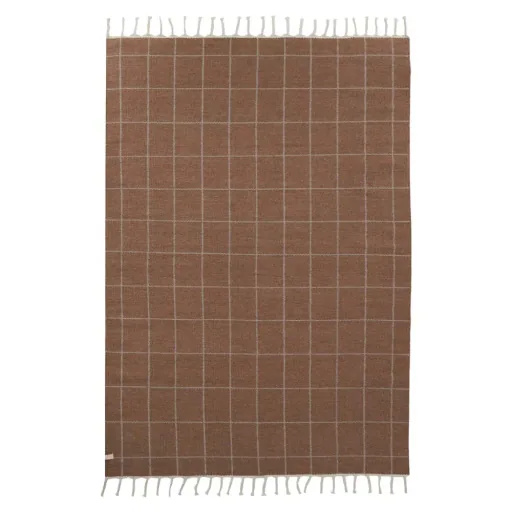 OYOY kindertapijt Grid caramel/beige