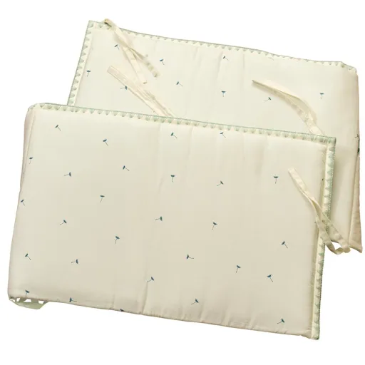 Taftan kinderbed nestje "Hello World" blauw groen