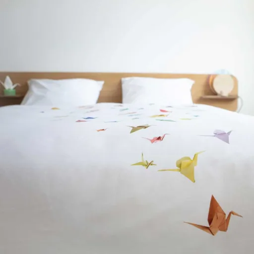 Snurk beddengoed Origami kraanvogels 135 x 200