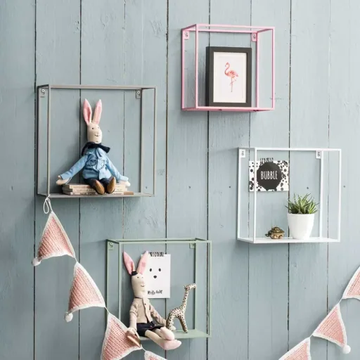 Kidsdepot wandplank metaal grijs