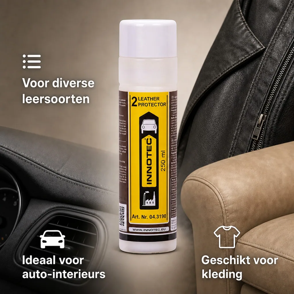 Lederbeschermer, Leder onderhoud, Leder verzorging, Leder bescherming, Leder impregneren, Leder behandelen, 250 ml