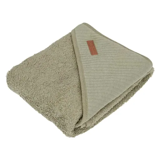 Little Dutch capuchon handdoek uni olijf "Pure Olive