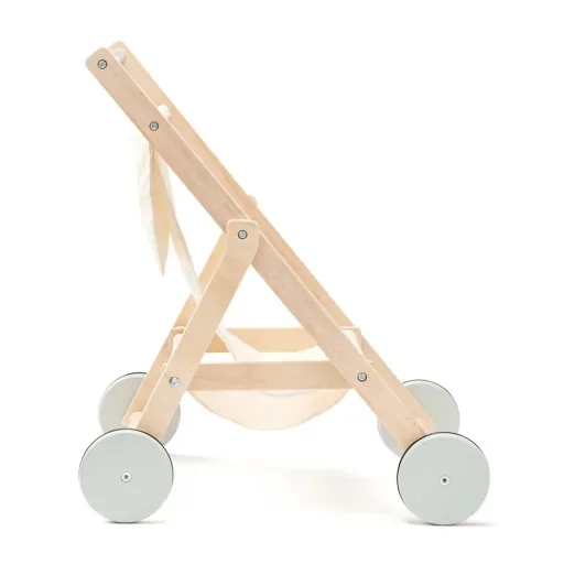Kids Concept poppen buggy hout natuur