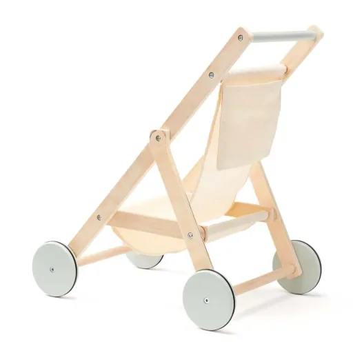 Kids Concept poppen buggy hout natuur