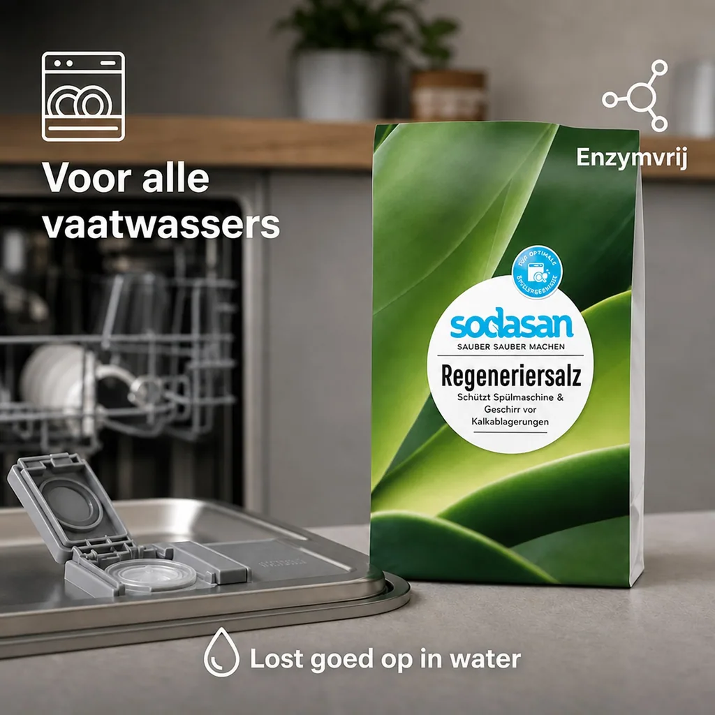 Regeneratiezout 2kg, vaatwasmachine zout, in papierbeutel