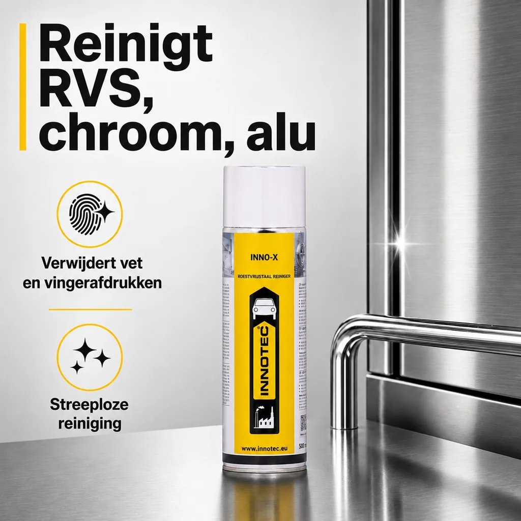 RVS reiniger, Inno-X, edelstaal/chroom/alu, 500 ml
