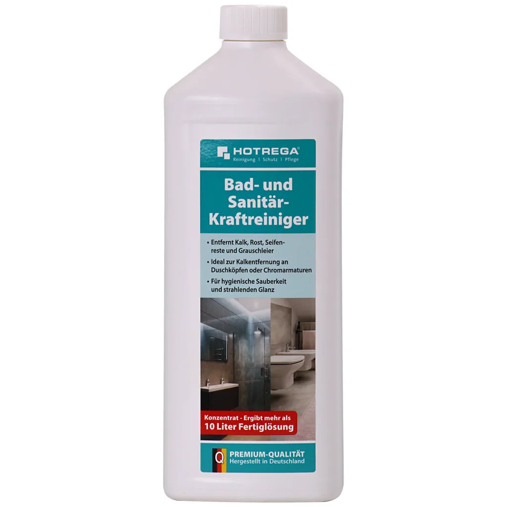 Badkamer schoonmaken, sanitair reiniger, krachtige badkamer reiniger