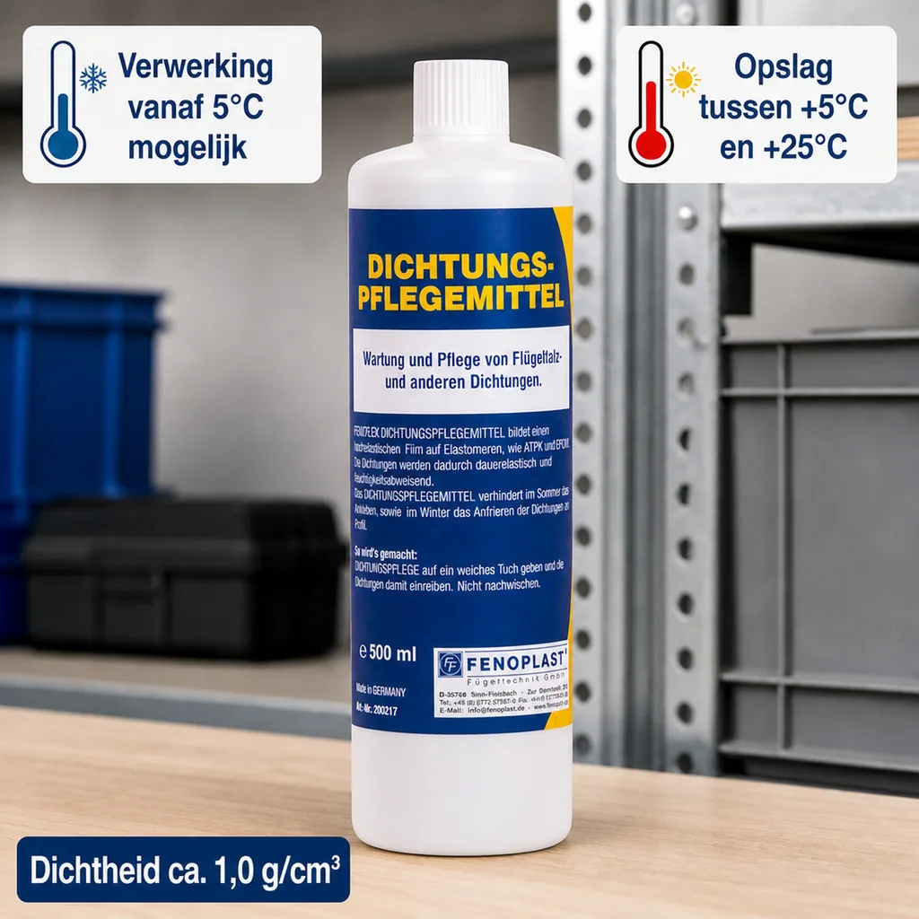 Rubber seal bescherming, afdichtingsrubber onderhoud, rubber afdichting bescherming, rubber onderhoud, Fenoflex Dichtungspflegemittel 500ml