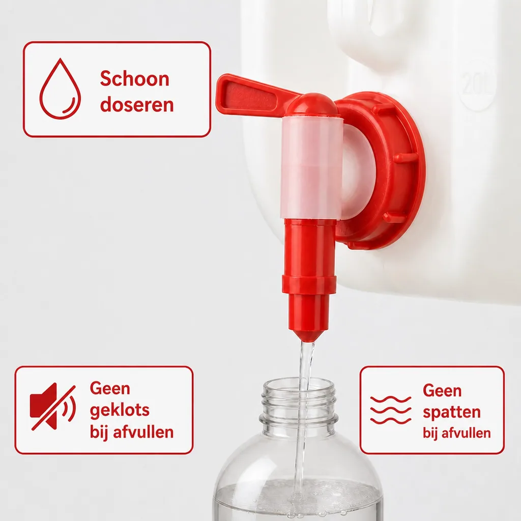 Aftapkraan 20 liter, kraan voor jerrycan, aftapkraan jerrycan, kraan voor kan