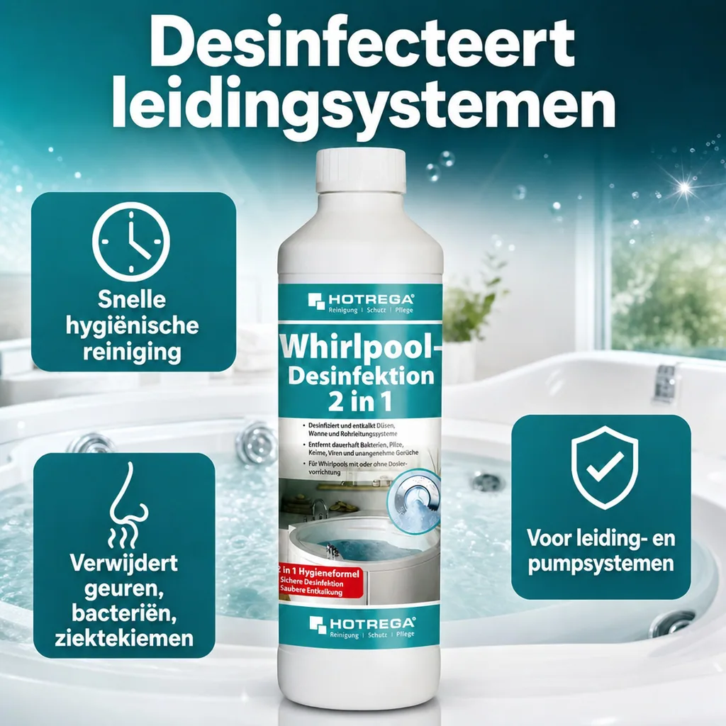 Whirlpool desinfectie 2 in 1 Koncentrat, 500 ml flacon, whirlpool reiniger