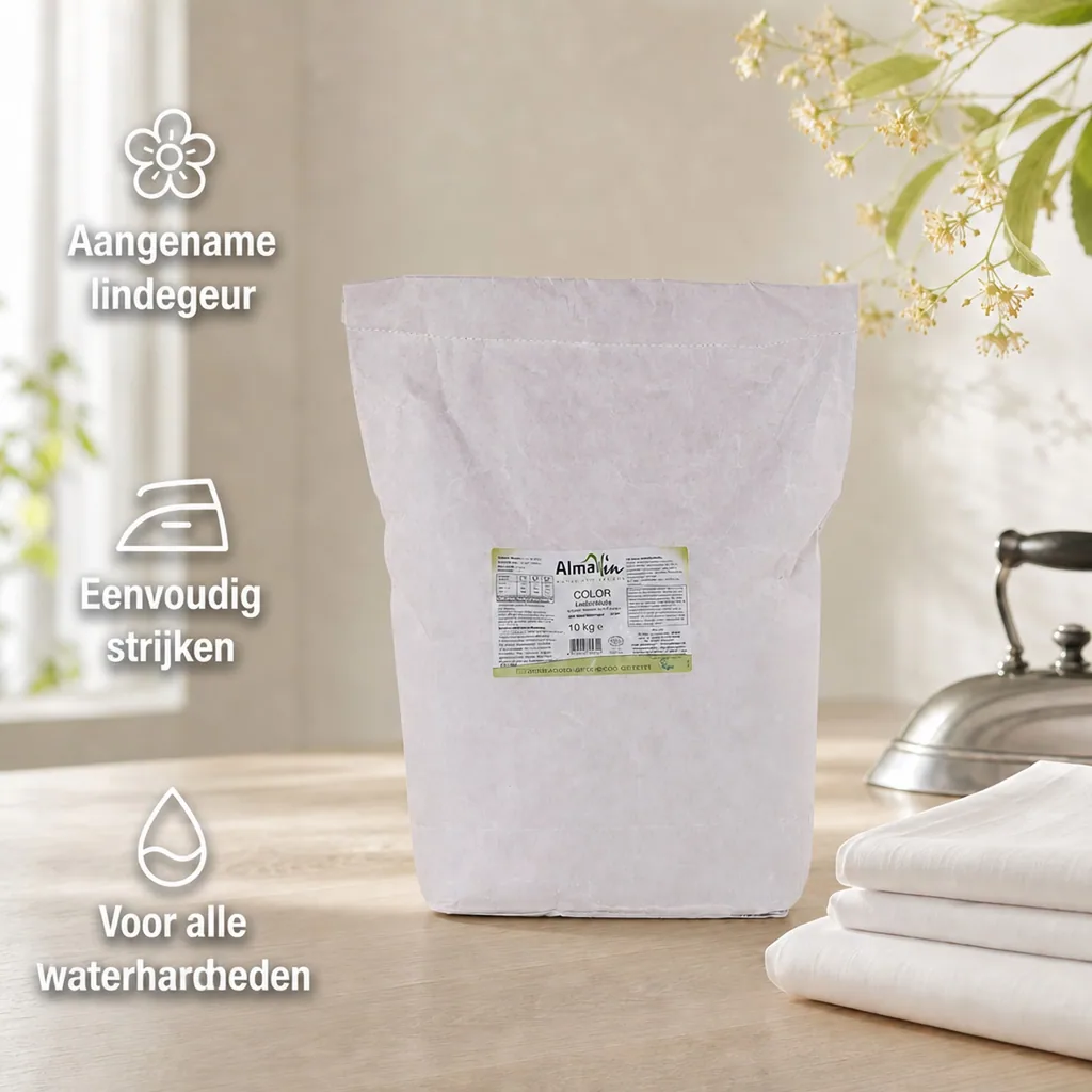 Wasmiddel voor gekleurde was, waspoeder kleur, wasmiddel kleur, 10 kg, wasmiddel lindebloesem