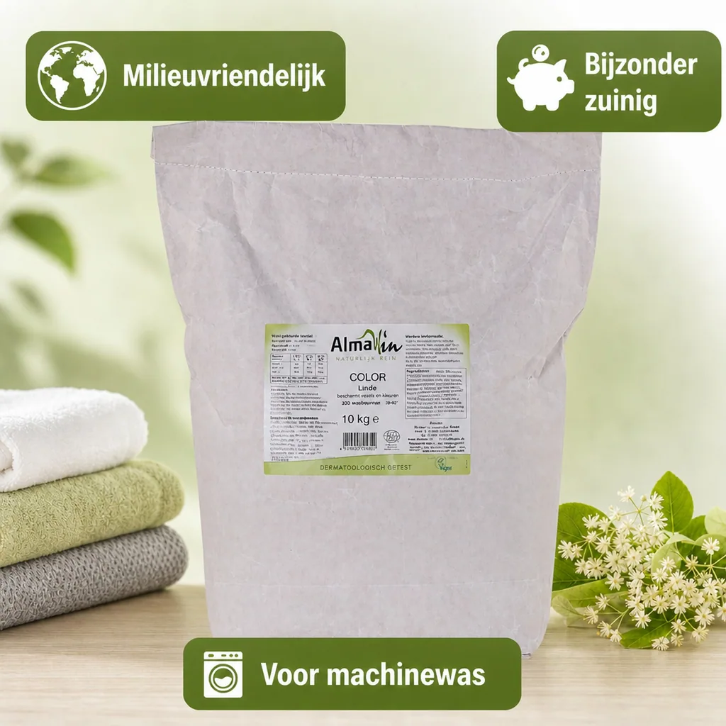 Wasmiddel voor gekleurde was, waspoeder kleur, wasmiddel kleur, 10 kg, wasmiddel lindebloesem