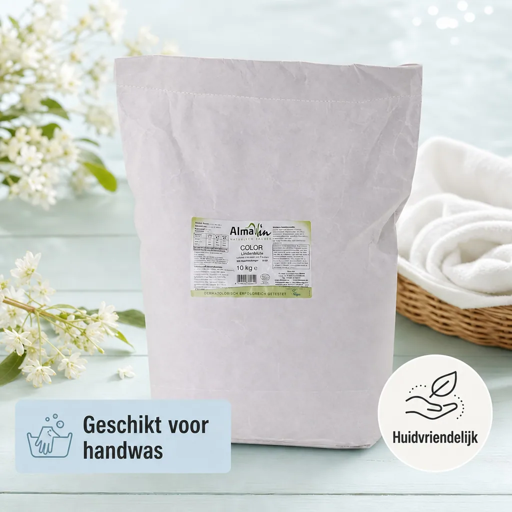 Wasmiddel voor gekleurde was, waspoeder kleur, wasmiddel kleur, 10 kg, wasmiddel lindebloesem
