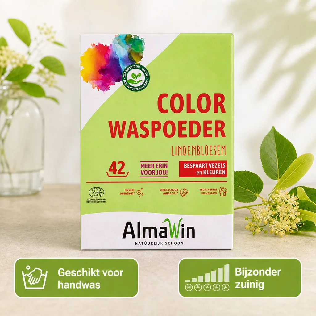 Wasmiddel voor gekleurde was, 2 kg, kleur wasmiddel, eco wasmiddel kleur, natuurlijk wasmiddel kleur