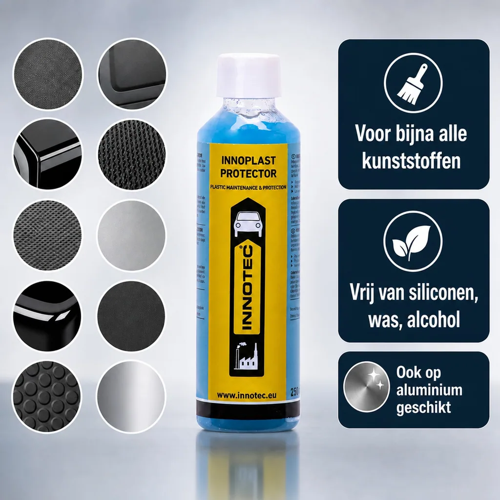 Kunststof onderhoud, Innoplast Protector 250 ml, kunststof bescherming, kunststof reiniger