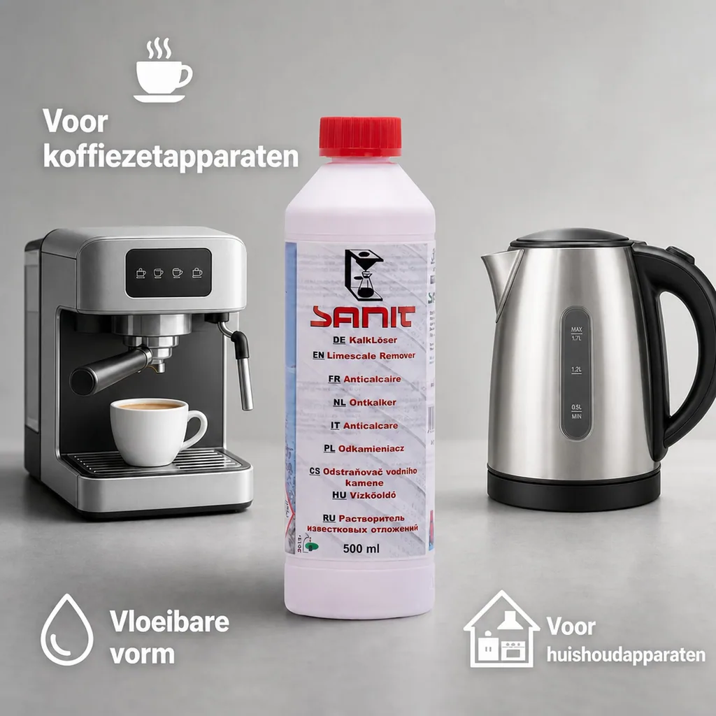 Kalk verwijderen, Kalkreiniger, 500 ml, Ontkalker, Badkamer Ontkalker