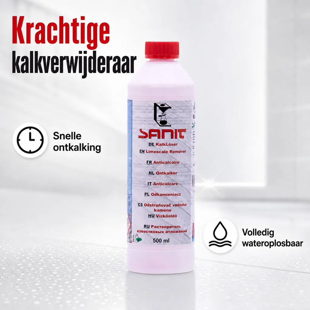 Kalk verwijderen, Kalkreiniger, 500 ml, Ontkalker, Badkamer Ontkalker