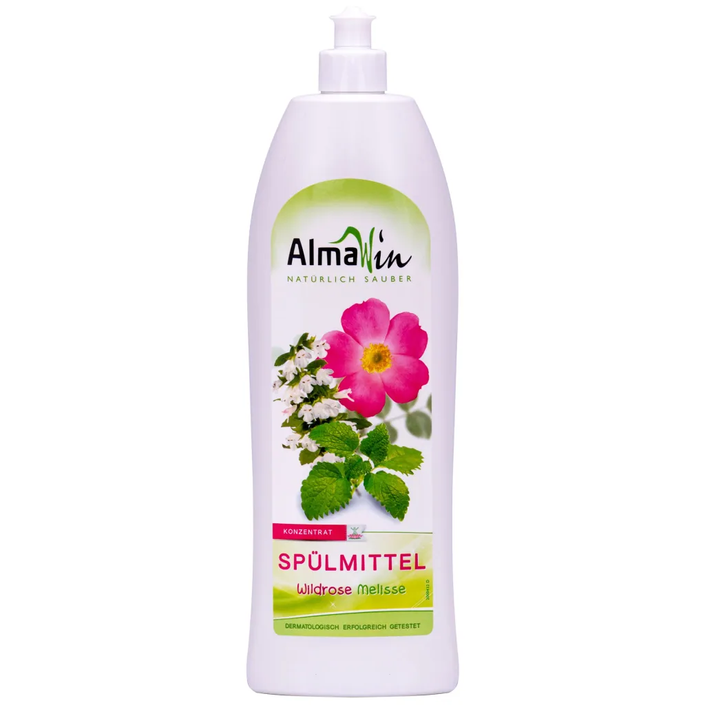 Afwasmiddel, 1 liter, Wildroos Melisse, natuurlijk afwasmiddel